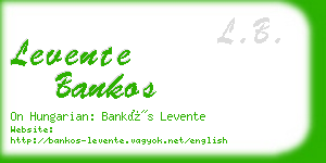 levente bankos business card
